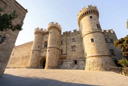 Twin entrance towers of the Palace of the Grand Master